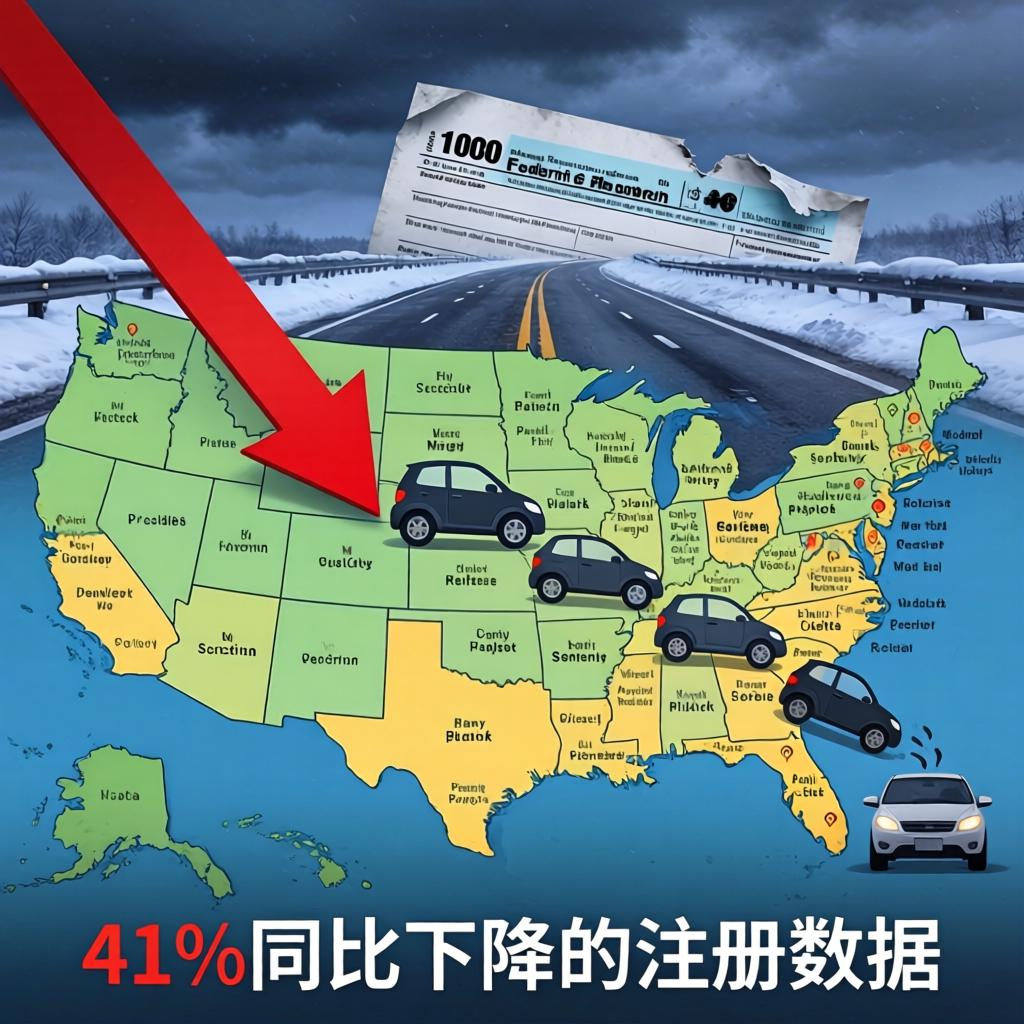 美国1月纯电动车注册量同比下滑41%，联邦税收抵扣取消效应显现
