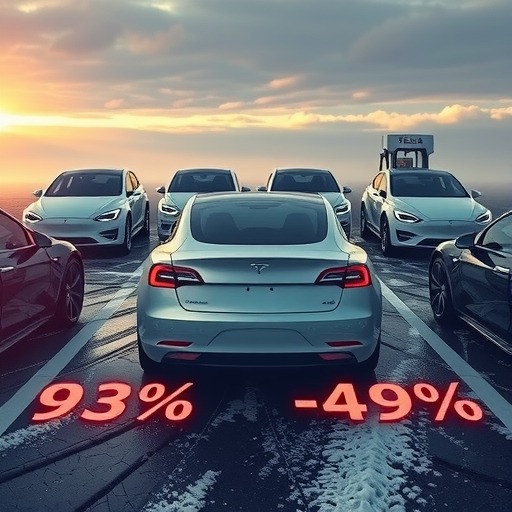 特斯拉中国产电动车1月销量同比增长9.3%，但环比下降28.9%
