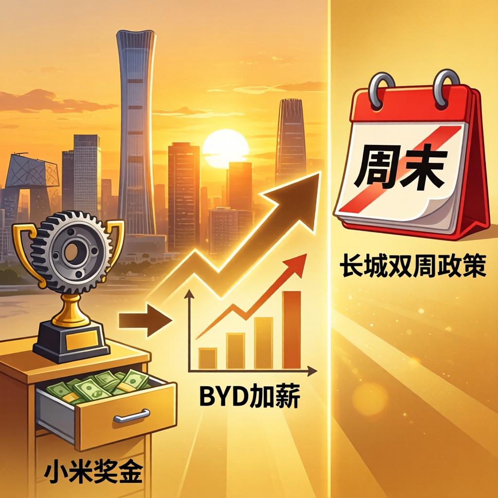 2026车企待遇大改革：长城落实双休，比亚迪宁王涨薪，小米1.2倍年终奖