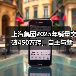 上汽集团2025年销量突破450万辆，自主与新能源双轮驱动（图3）