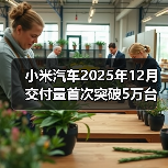 小米汽车2025年12月交付量首次突破5万台(图1) 小米汽车2025年12月交付量首次突破5万台(图1)