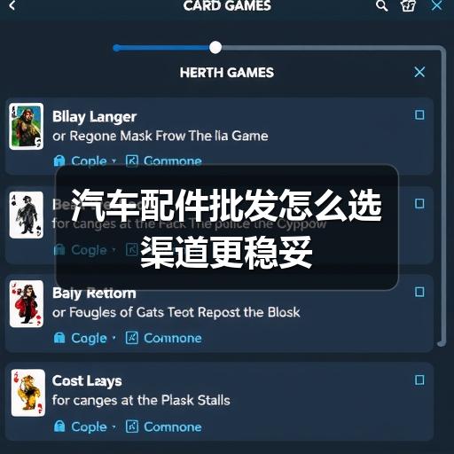 汽车配件批发怎么选渠道更稳妥
