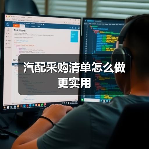 汽配采购清单怎么做更实用